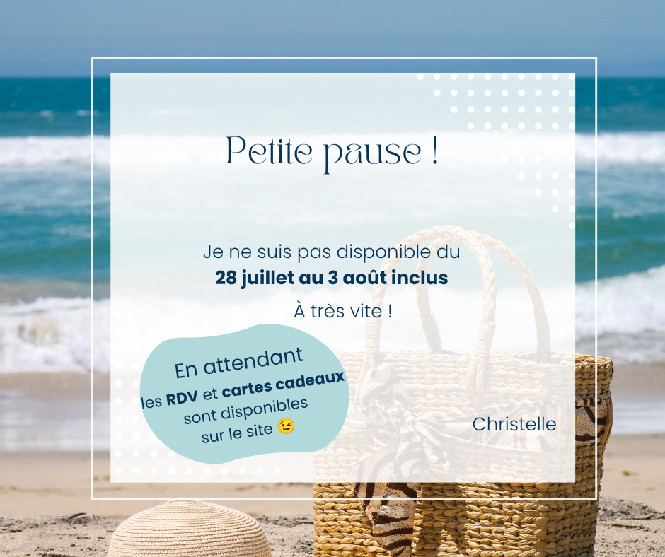 CONGÉS D'ÉTÉ 2026 CHRISTELLE BUFFET BEAUTÉ ET BIEN-ÊTRE